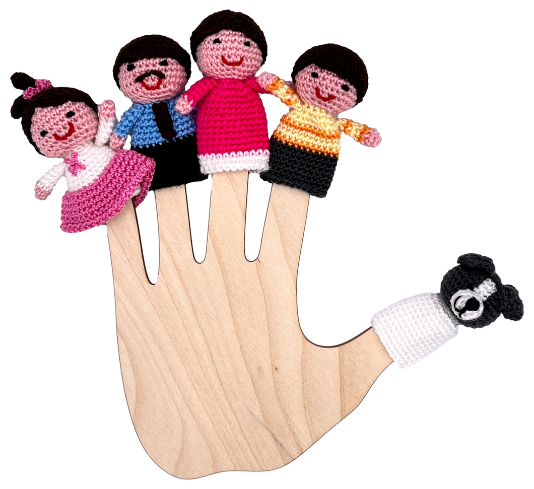 Crocheted Finger Puppet Set