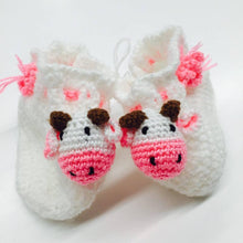 Crocheted Baby Booties "Cow"