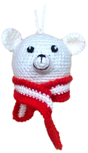 Crocheted Ornament Set "Elf, Fawn, Snowman, Bear"
