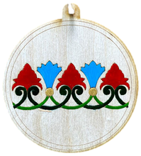 Hand-Painted Wooden Ornaments "Border Design Series"