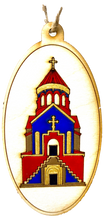 Hand-Painted Wooden Ornaments "Chapel Series"