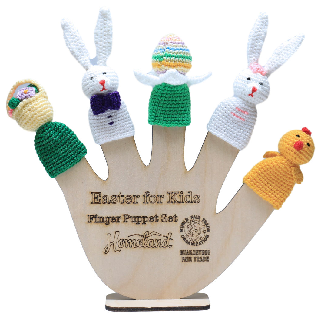 Crocheted Finger Puppet Set