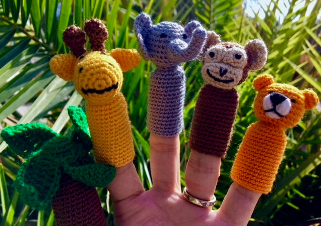 Crocheted Finger Puppet Set