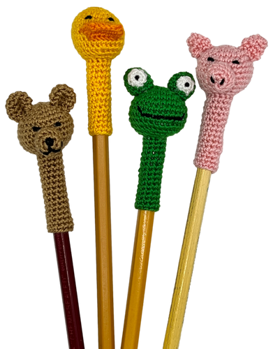 Crocheted Pencil Tops 