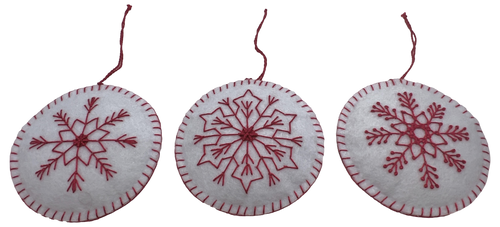 Round Felt Christmas Ornaments 