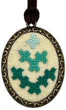 Necklace "Marash Double Cross" Stitch Embroidery Needlework