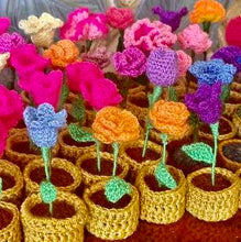 NEW! Crocheted Mini Flower Pots