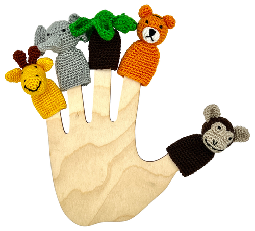 Crocheted Finger Puppet Set 