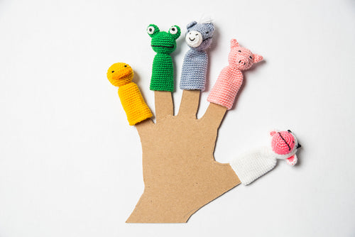 Crocheted Finger Puppet Set 