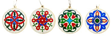 Hand-Painted Wooden Ornaments "Rosette Series"