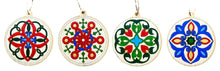 Hand-Painted Wooden Ornaments "Rosette Series"