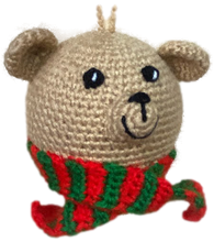 Crocheted Ornament Set "Elf, Fawn, Snowman, Bear"