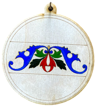 Hand-Painted Wooden Ornaments "Border Design Series"