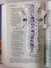Crocheted Armenian Cross with Lavender Ribbon