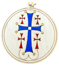 Hand-Painted Wooden Ornaments "Cross Series"