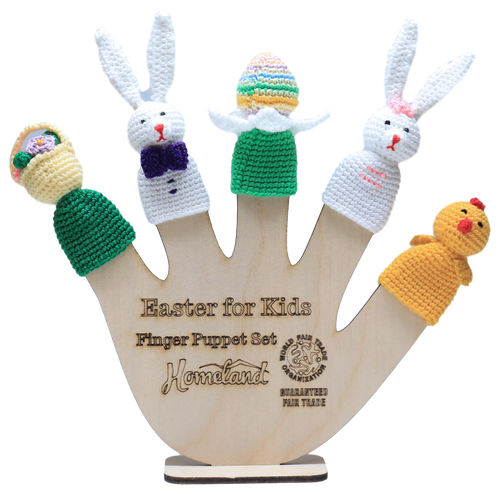 Crocheted Finger Puppet Set 