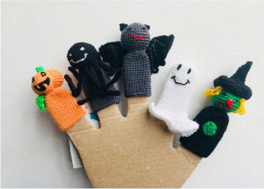 Crocheted Finger Puppet Set 