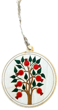 Hand-Painted Wooden Ornaments "Pomegranate Series"