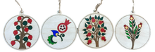 Hand-Painted Wooden Ornaments "Pomegranate Series"