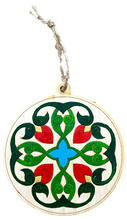 Hand-Painted Wooden Ornaments "Rosette Series"