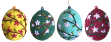 Wool Felt Oval-Shaped Ornament Set "Apricot Blossoms"