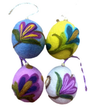 Felt Egg-Shaped Ornament Sets