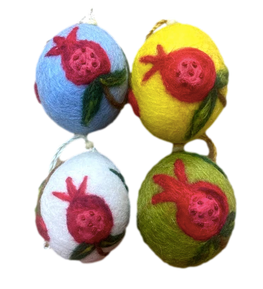 Felt Egg-Shaped Ornament Sets