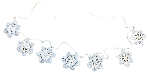 Crocheted Snowflake Holiday Garland