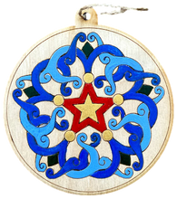 Hand-Painted Wooden Ornaments "Star Series"