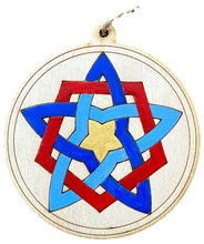 Hand-Painted Wooden Ornaments "Star Series"