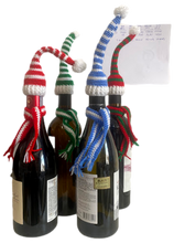 Crocheted Wine Bottle Decor "Christmas Theme Set"