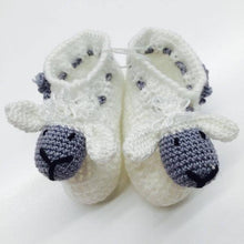 Crocheted Baby Booties "Sheep"